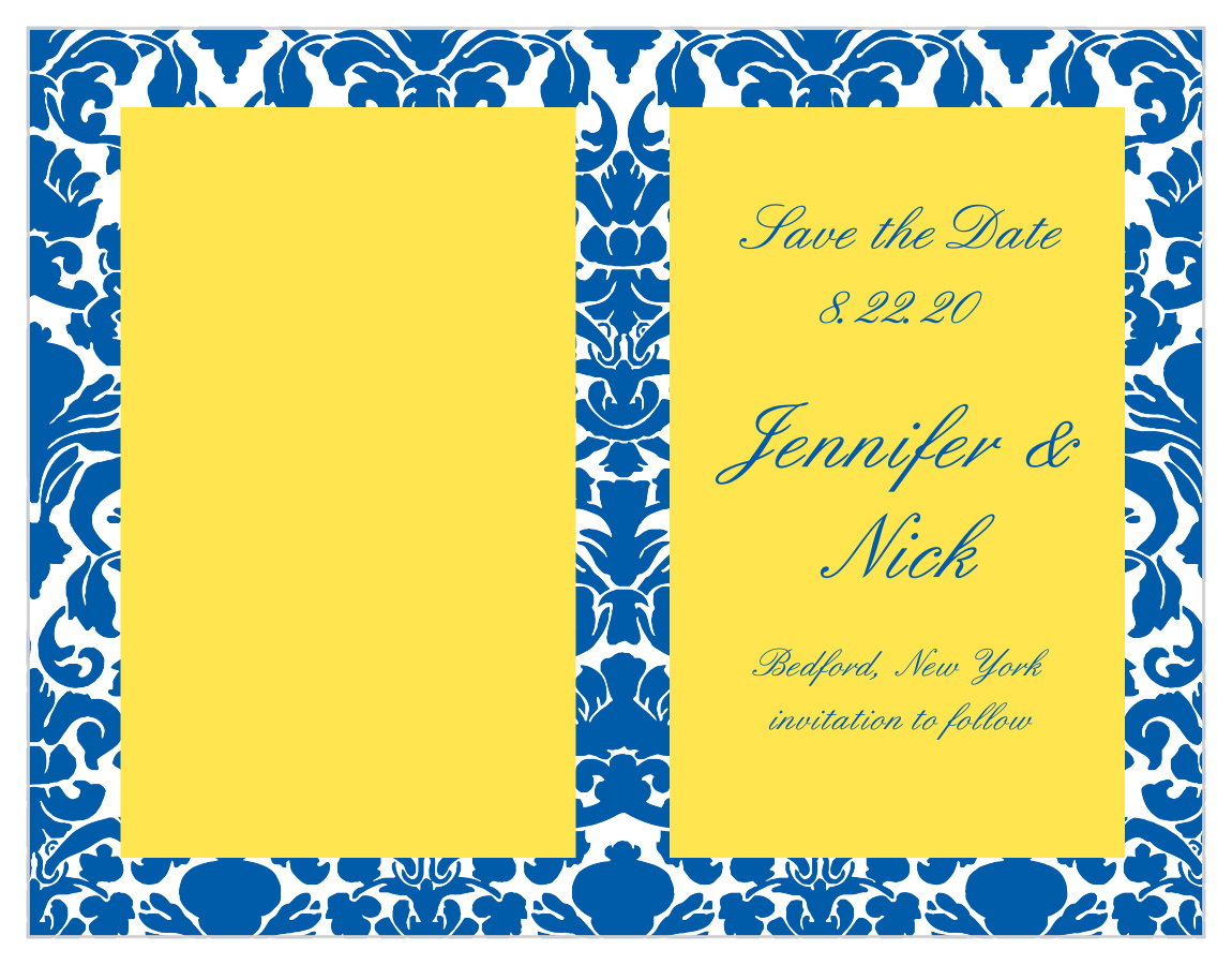 Damask Border Save-the-Date Card
