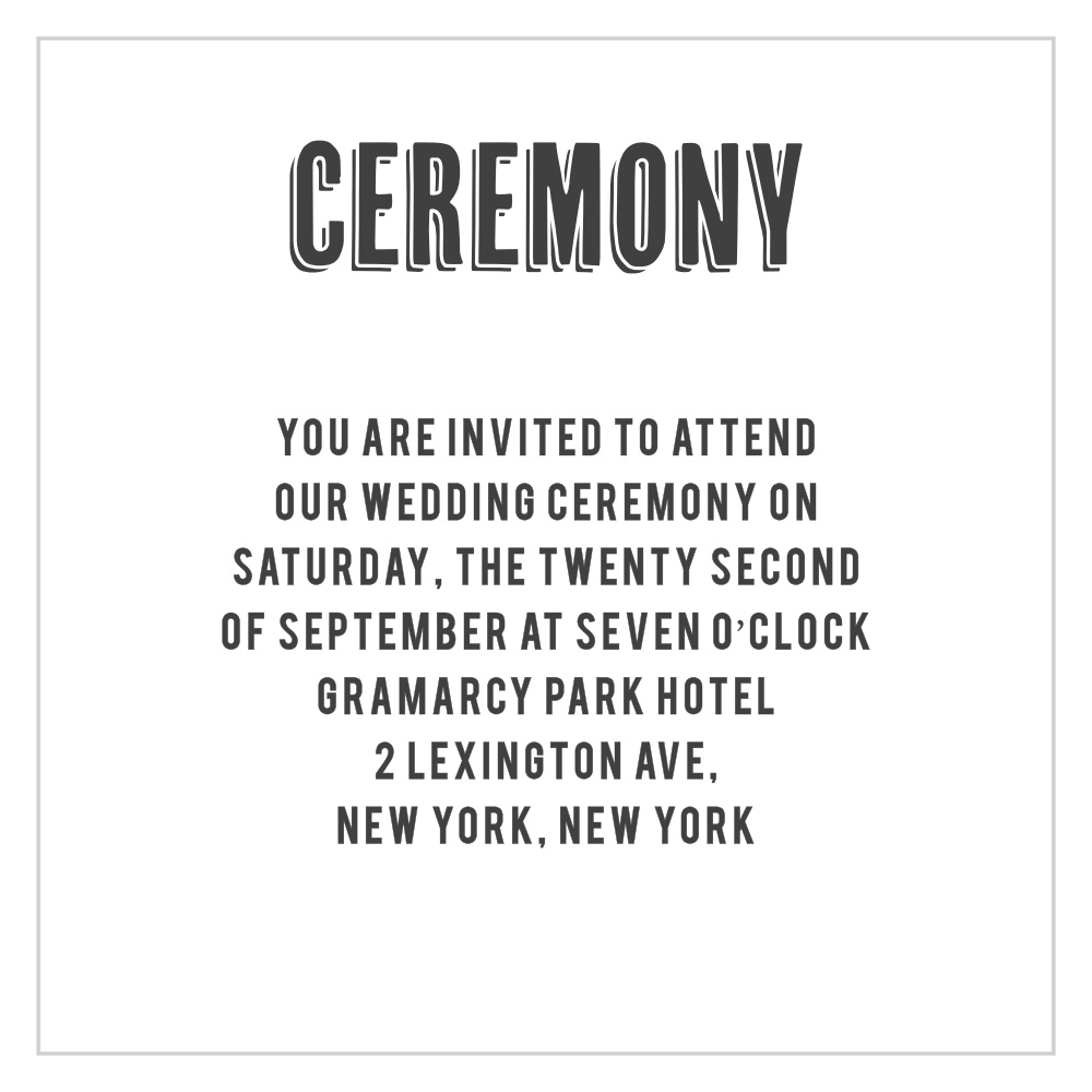 Chalkboard Stamp Ceremony Cards