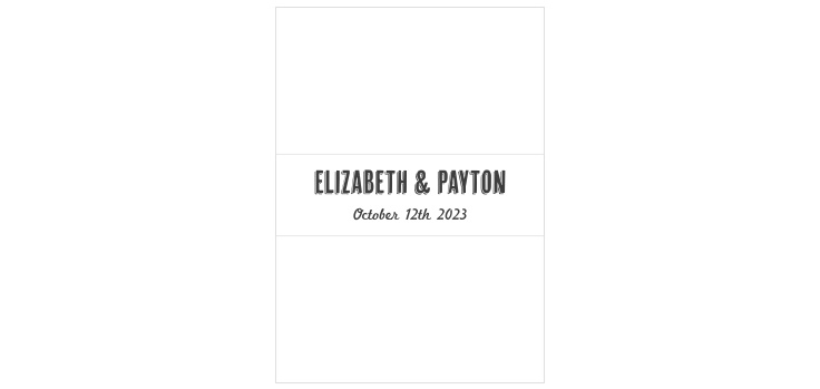 Chalkboard Stamp Wedding Belly Bands