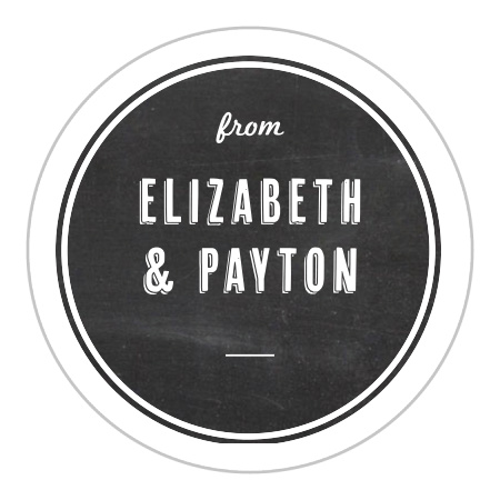 Chalkboard Stamp Wedding Stickers