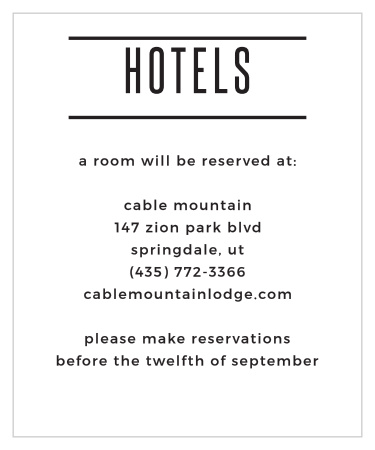 Modern Tendencies Accommodation Cards