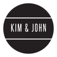 Customize the Modern Tendencies Wedding Stickers with your names in a romantic typeface.