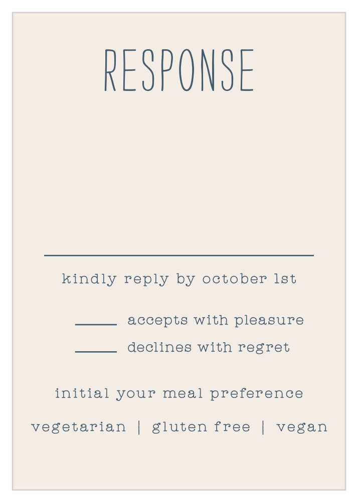 Cross Stitched Response Cards