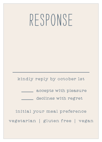 Cross Stitched Response Cards