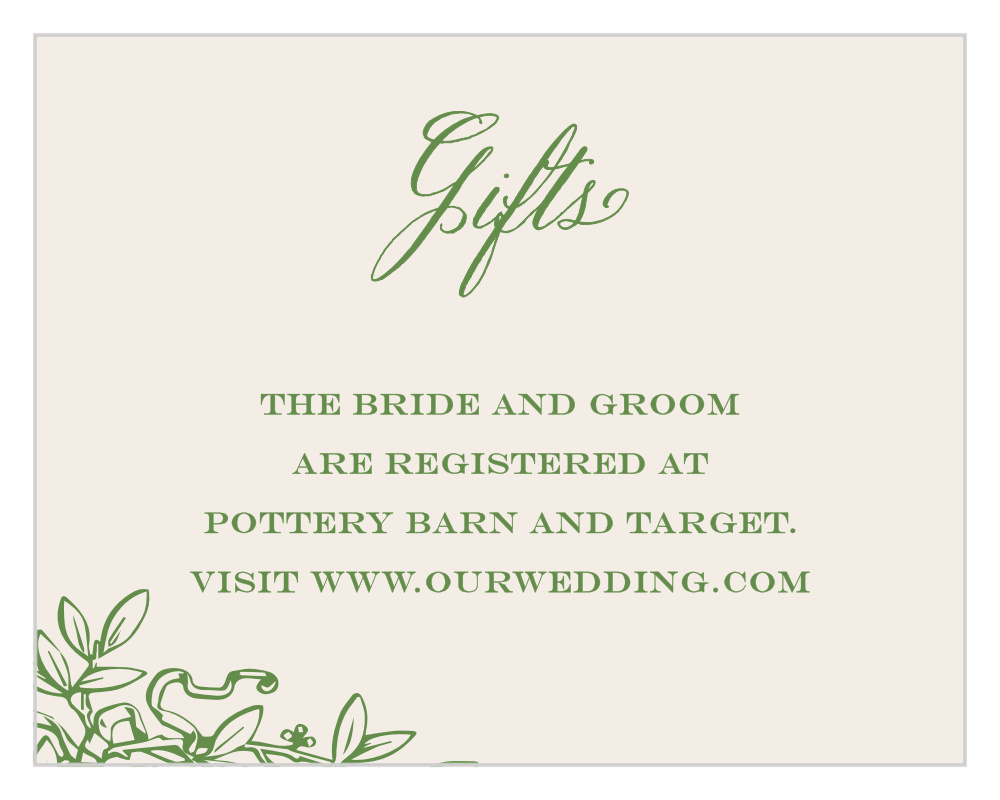 Classical Gardens Registry Cards