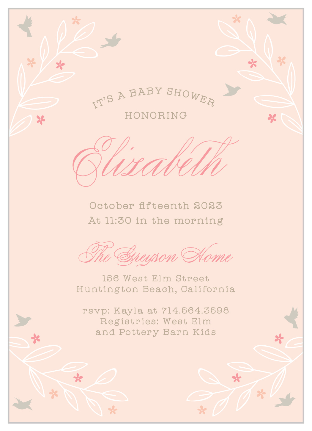 In Flight Baby Shower Invitations