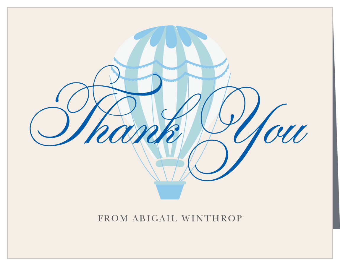 Hot Air Balloon Boy Baby Shower Thank You Cards