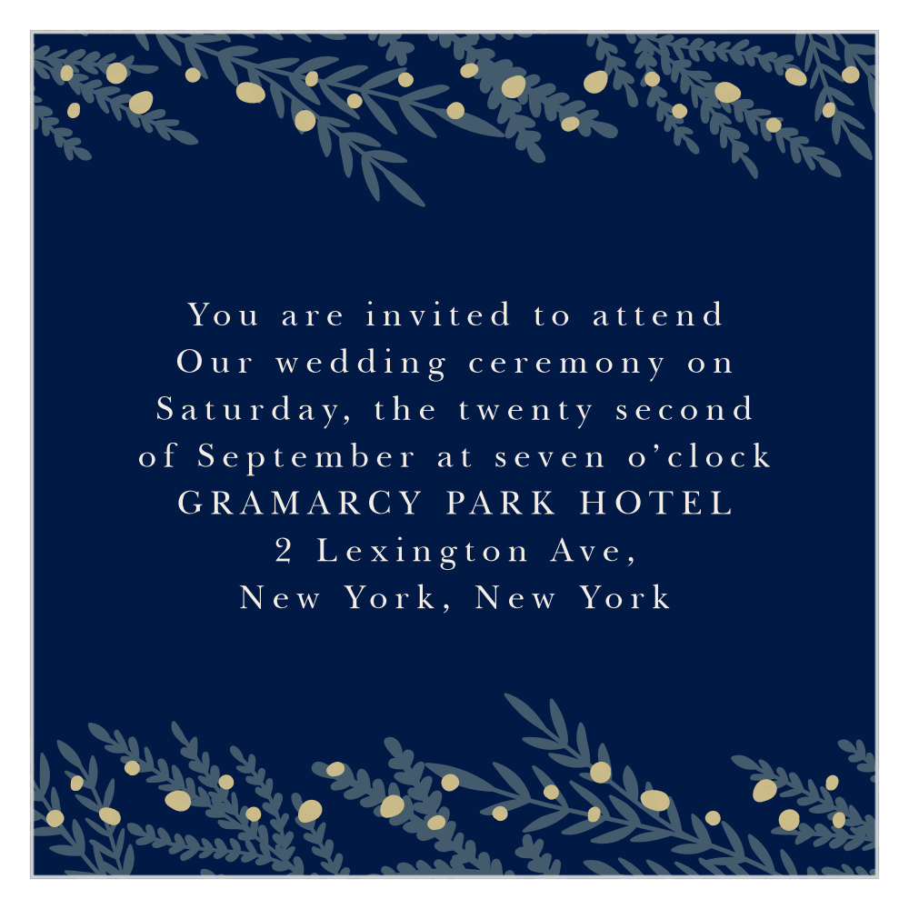 Forest Glow Ceremony Cards