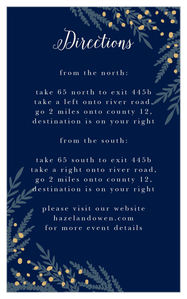 Forest Glow Foil Direction Cards