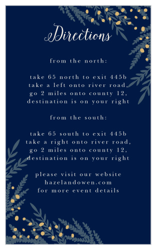 Forest Glow Foil Direction Cards