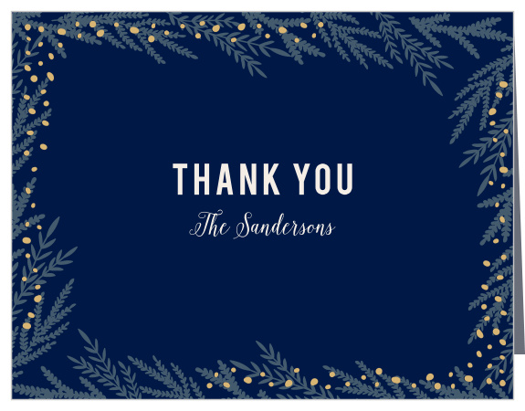 Forest Glow Foil Wedding Thank You Cards