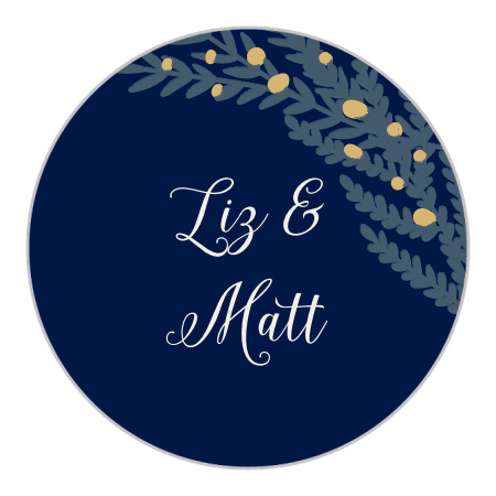 Forest Glow Foil Wedding Stickers