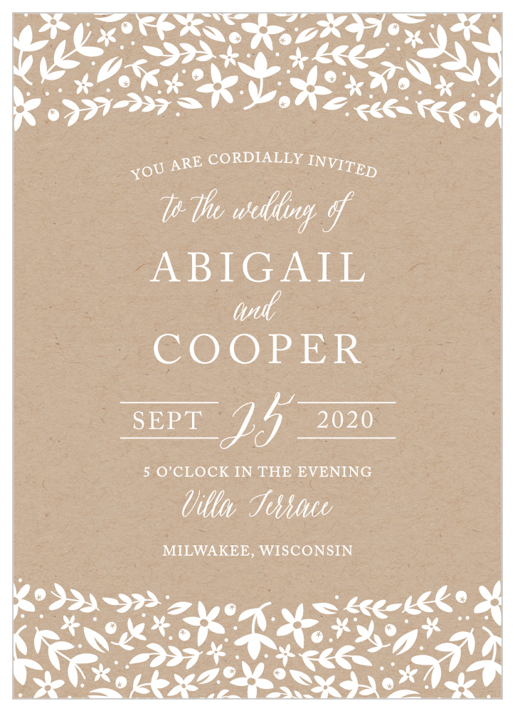 Silent Garden Wedding Invitations