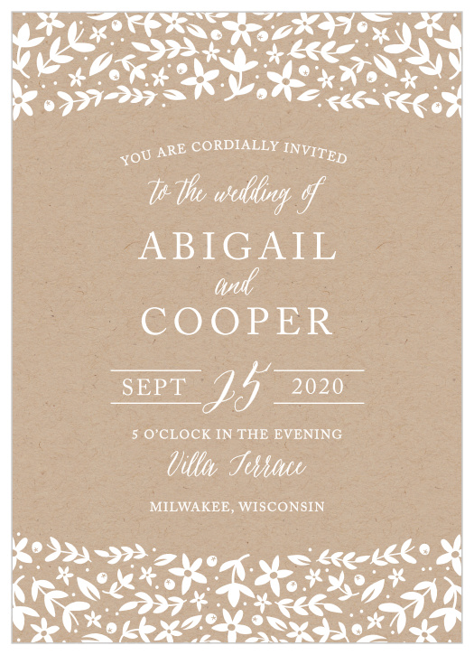 Silent Garden Wedding Invitations