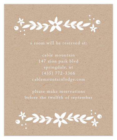 Silent Garden Accommodation Cards