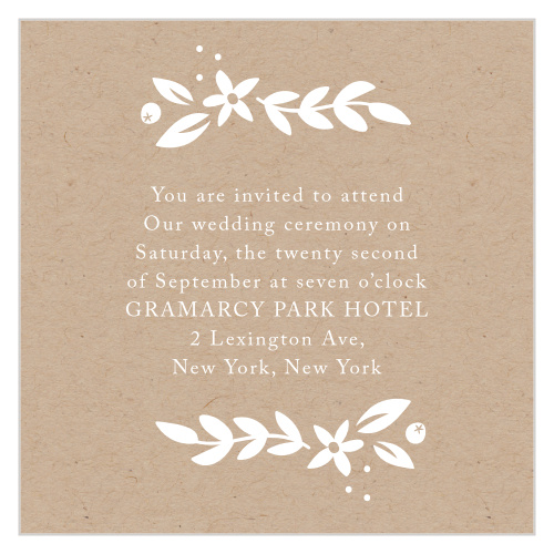 Silent Garden Ceremony Cards