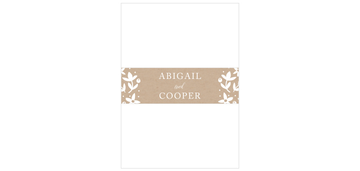 Silent Garden Wedding Belly Bands