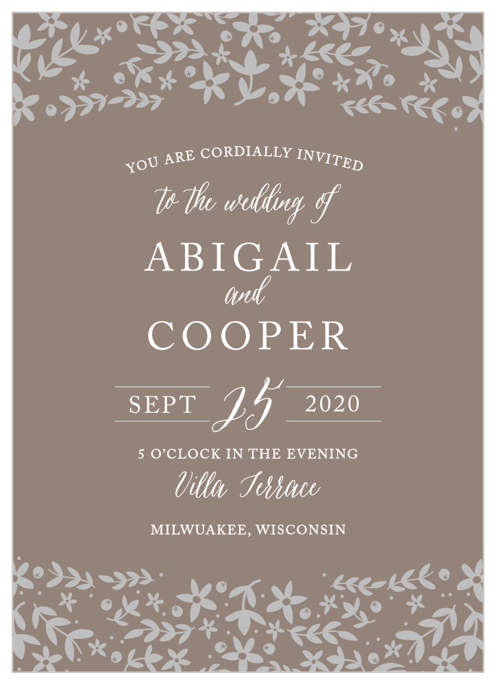 Silent Garden Foil Wedding Invitations