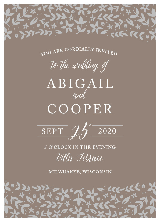 Silent Garden Foil Wedding Invitations