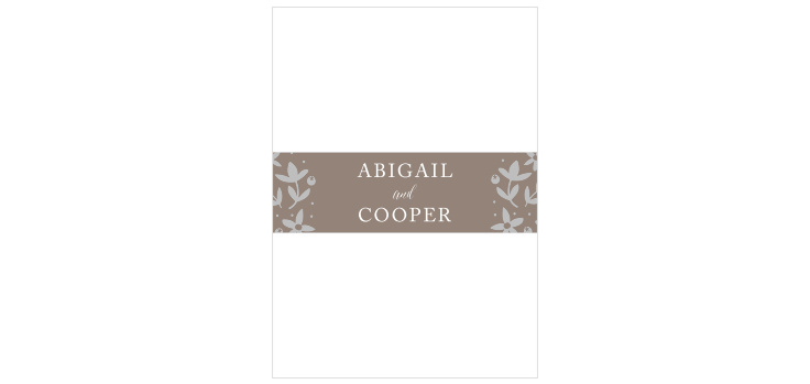 Silent Garden Foil Wedding Belly Bands