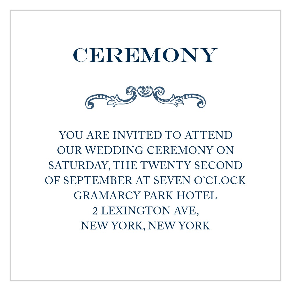 Victorian Luxe Ceremony Cards