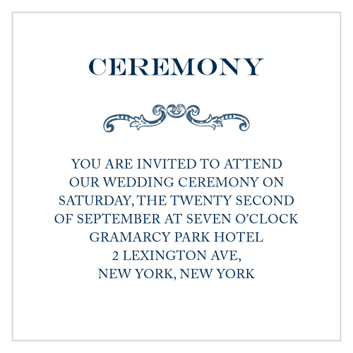 Victorian Luxe Ceremony Cards