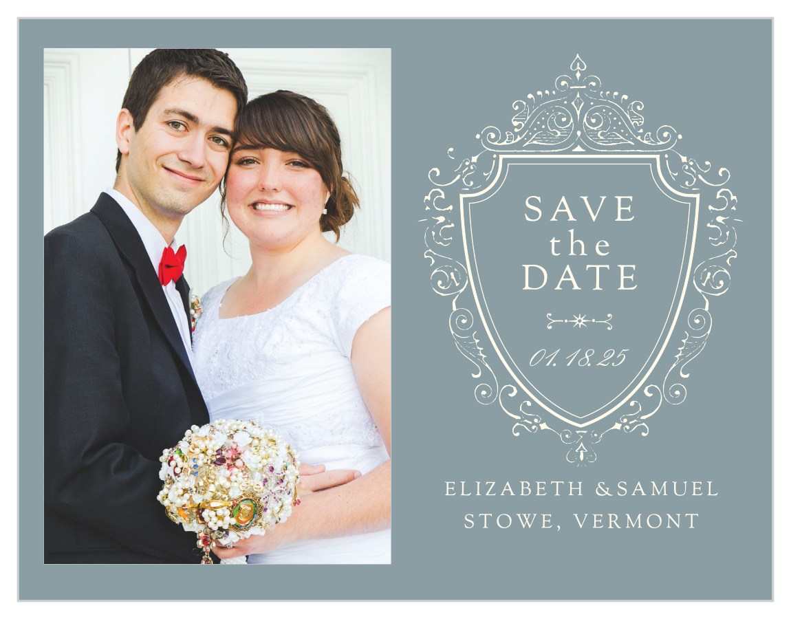 Scrolling Monogram Save the Date Magnets