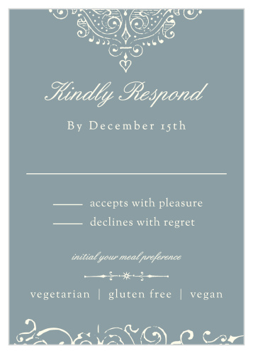 Scrolling Monogram Response Cards
