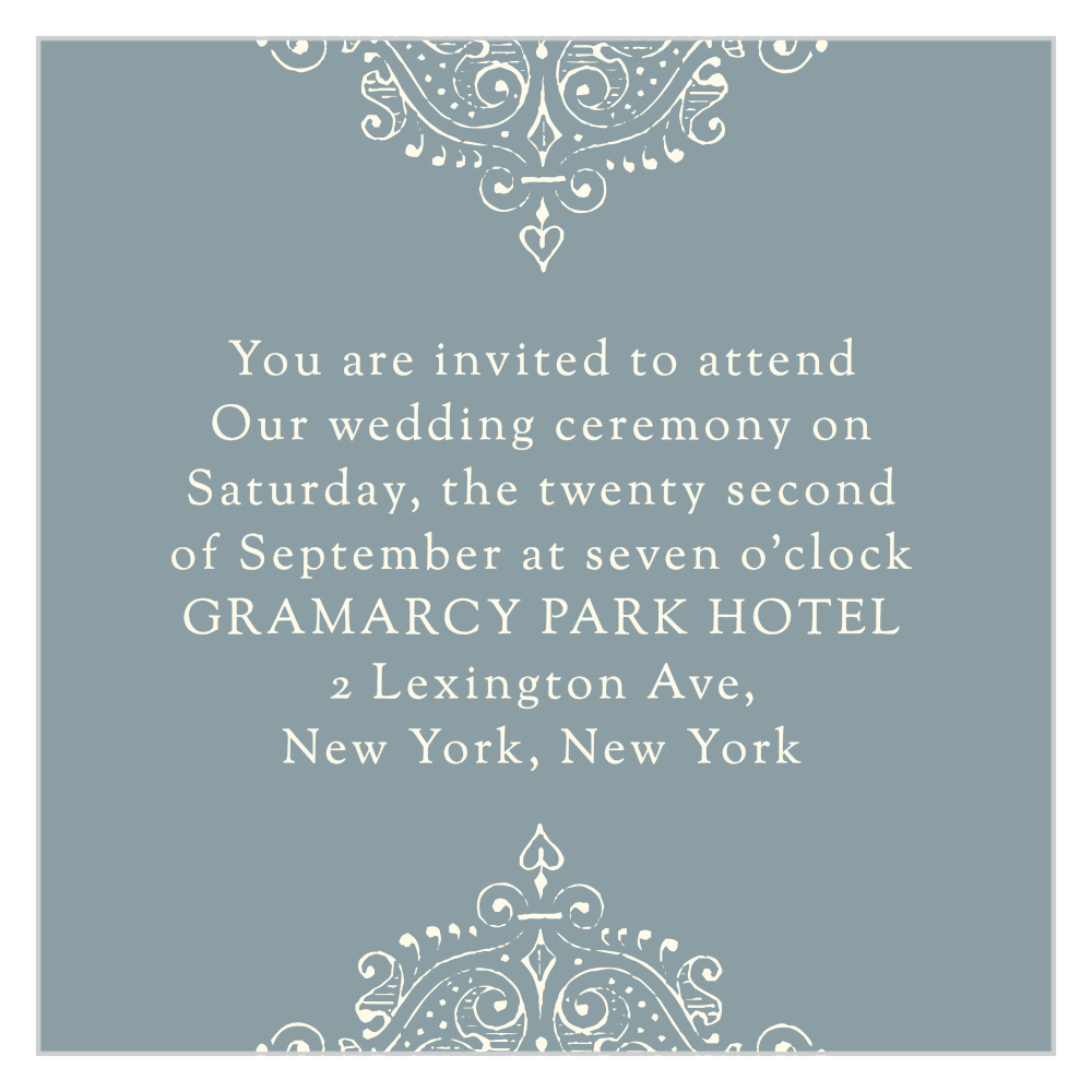 Scrolling Monogram Ceremony Cards