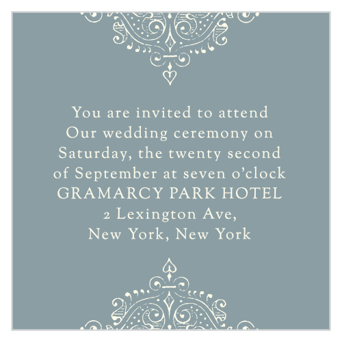 Scrolling Monogram Ceremony Cards