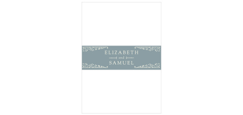 Scrolling Monogram Wedding Belly Bands