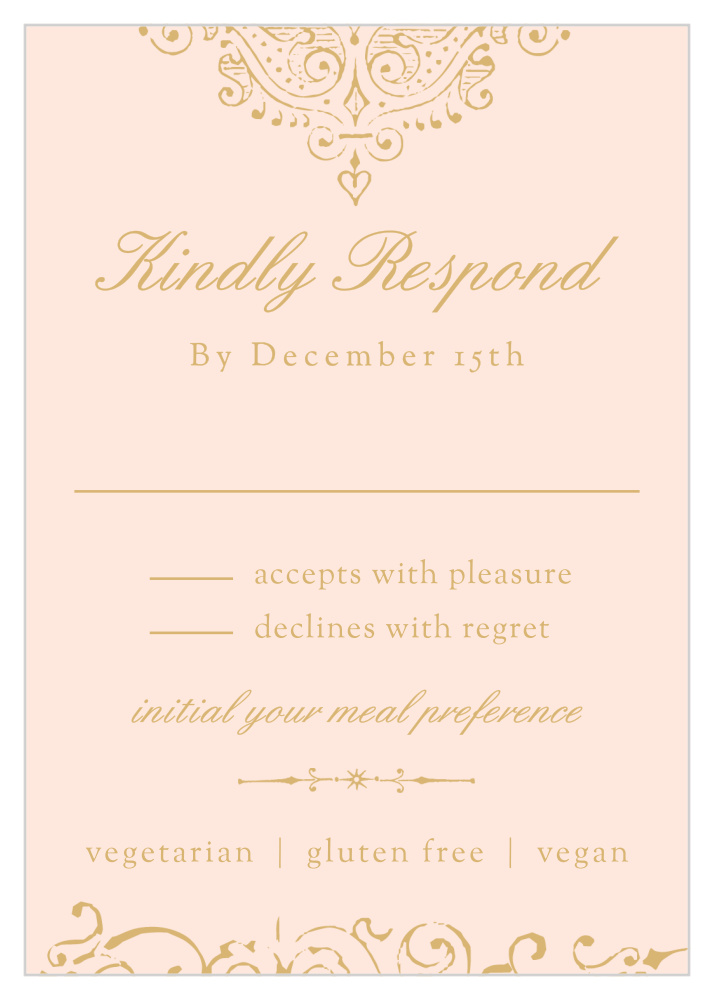 Scrolling Monogram Foil Response Cards