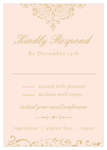 Scrolling Monogram Foil Response Cards