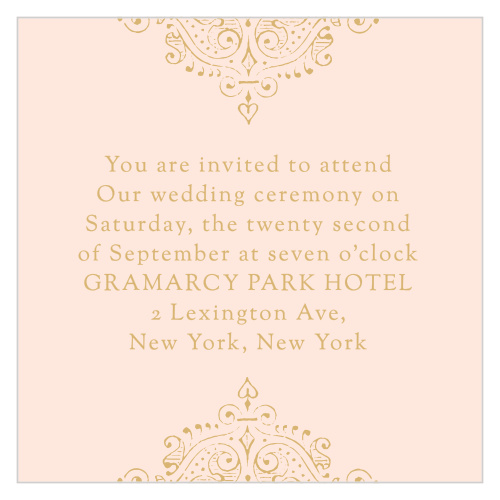 Scrolling Monogram Foil Ceremony Cards