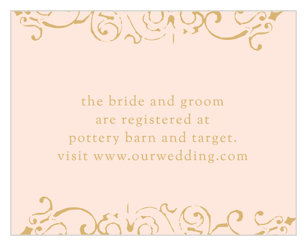 Scrolling Monogram Foil Registry Cards
