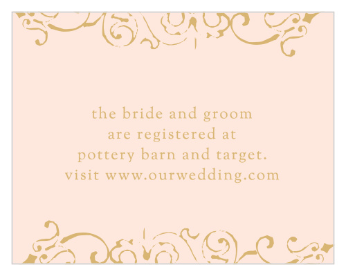 Scrolling Monogram Foil Registry Cards