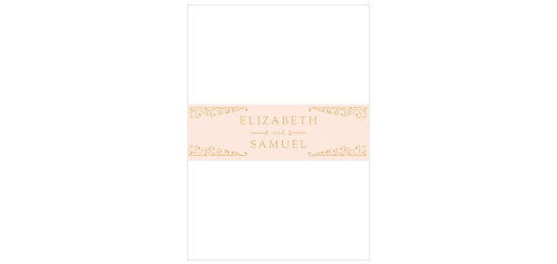 Scrolling Monogram Foil Wedding Belly Bands