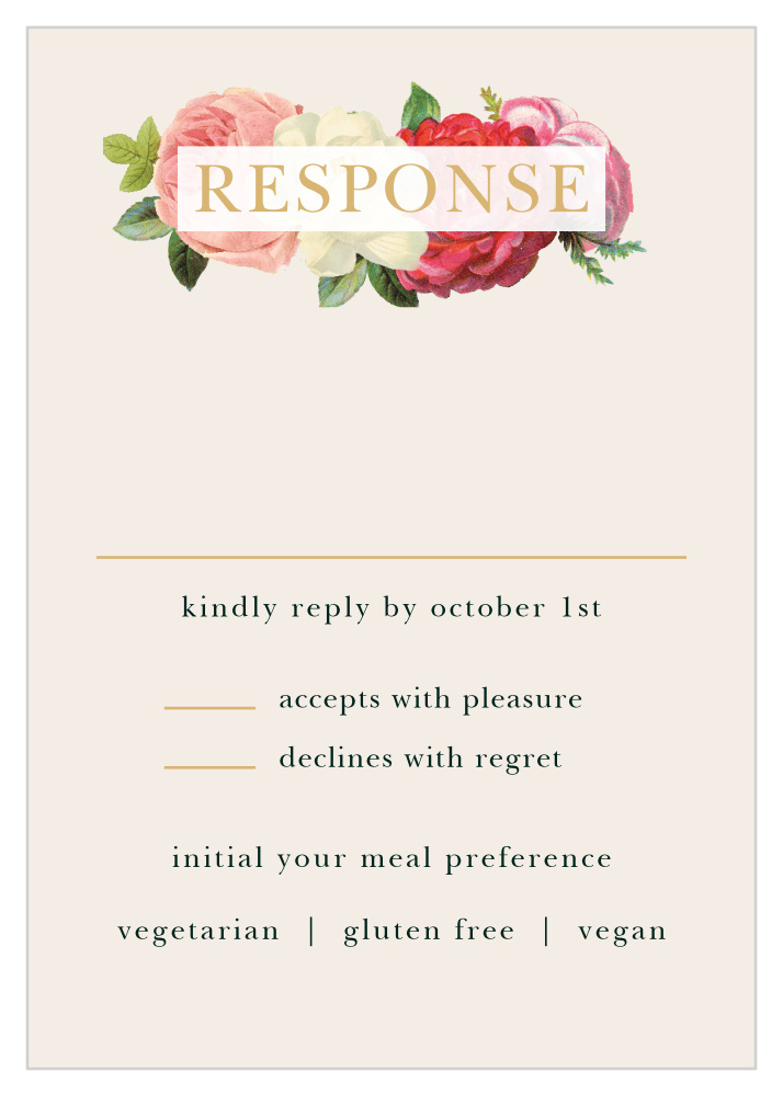 Vintage Florals Foil Response Cards