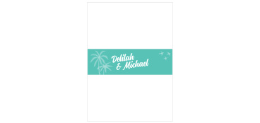 Delicate palm trees decorate the Modern Beachside Belly Bands.