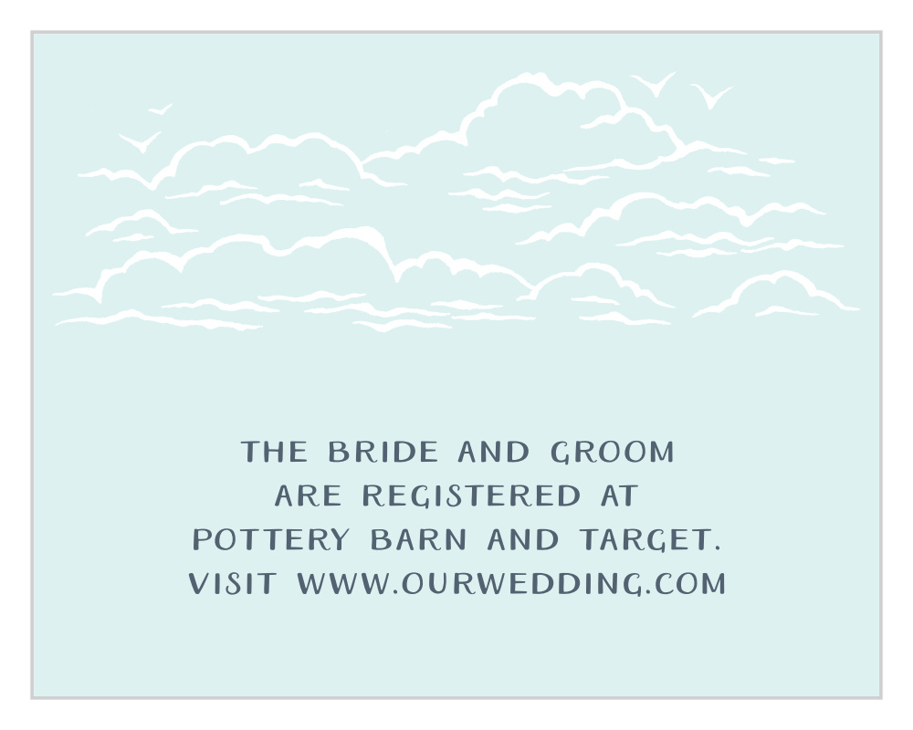 Modern Beachside Registry Cards