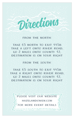 Modern Beachside Direction Cards