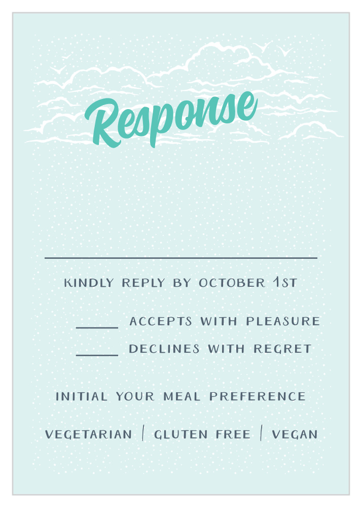 Modern Beachside Response Cards