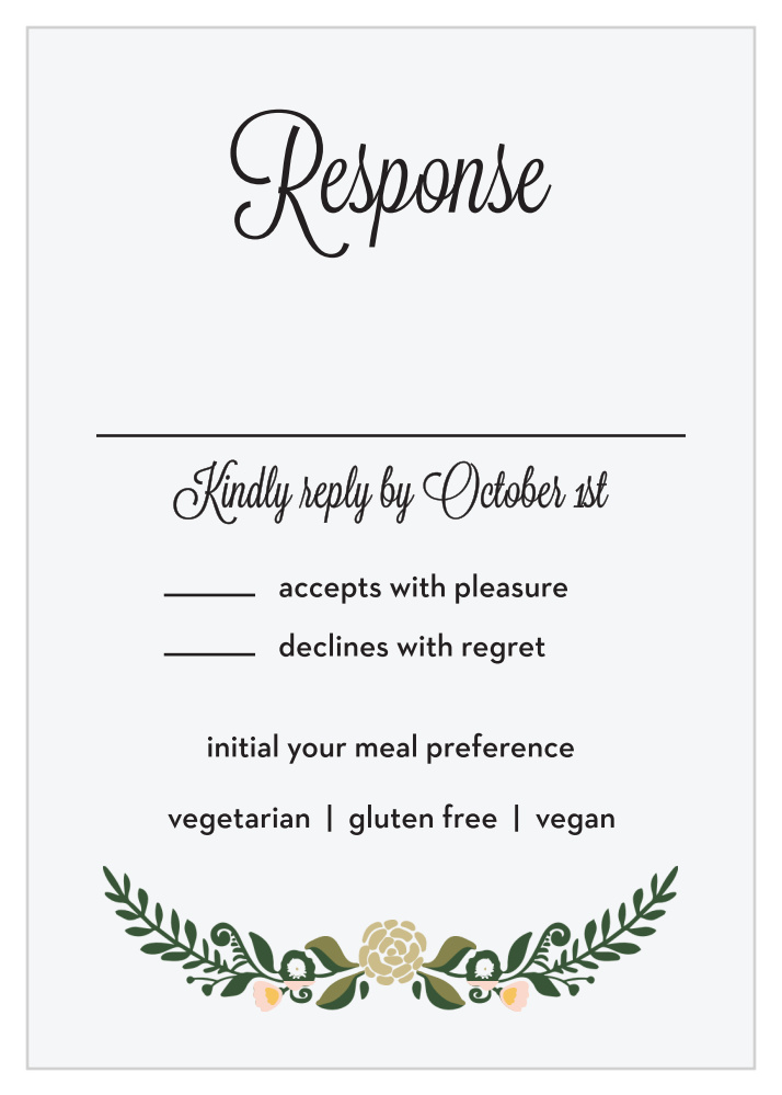 Laurel Crown Response Cards