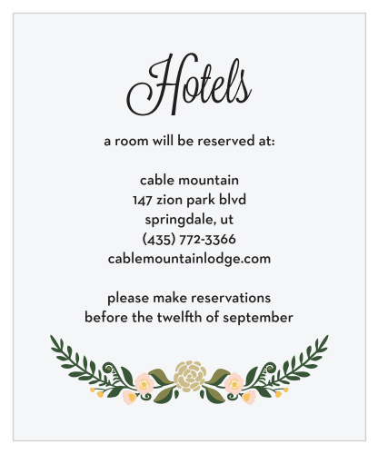 Laurel Crown Accommodation Cards