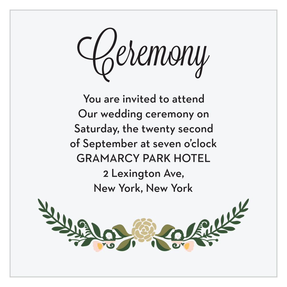 Laurel Crown Ceremony Cards
