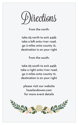 Laurel Crown Direction Cards
