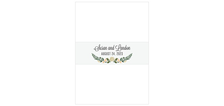 Laurel Crown Wedding Belly Bands