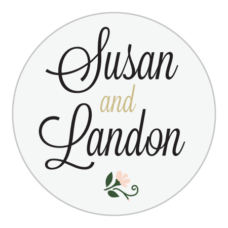 Laurel Crown Wedding Stickers