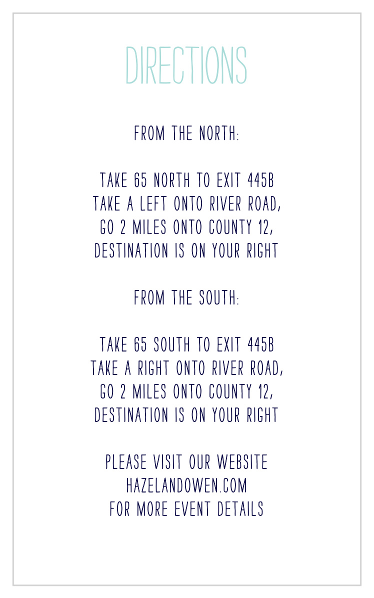 Pretty Lights Direction Cards