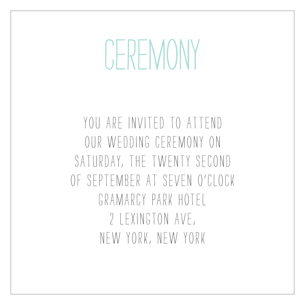 Pretty Lights Ceremony Cards